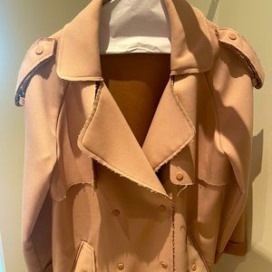 Pink trench coat no brand name size medium